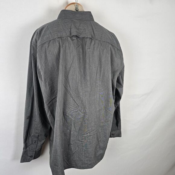 Wrangler Shirt Men's 2XL Gray Long Roll Tab Sleeves Collar Button Down - Picture 15 of 16
